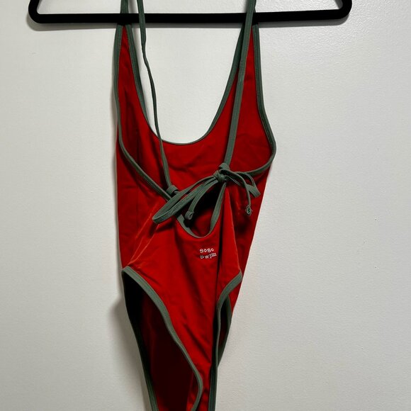 Soso Swim Round Neck Swimsuit (Tangerine) - Picture 8 of 9